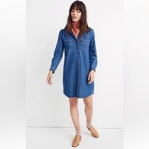 Madewell Denim Puff-Sleeve Shirtdress